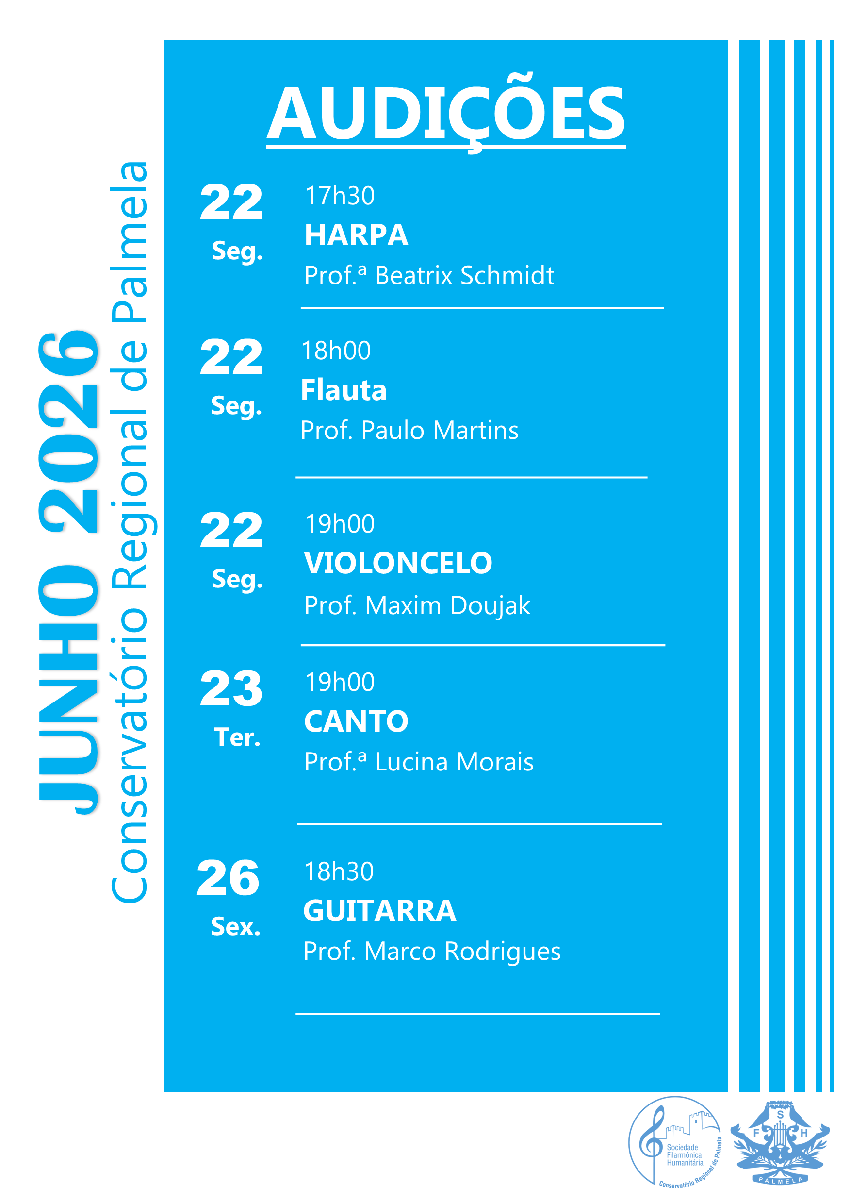 Audições de Junho 2026 — Conservatório Regional de Palmela