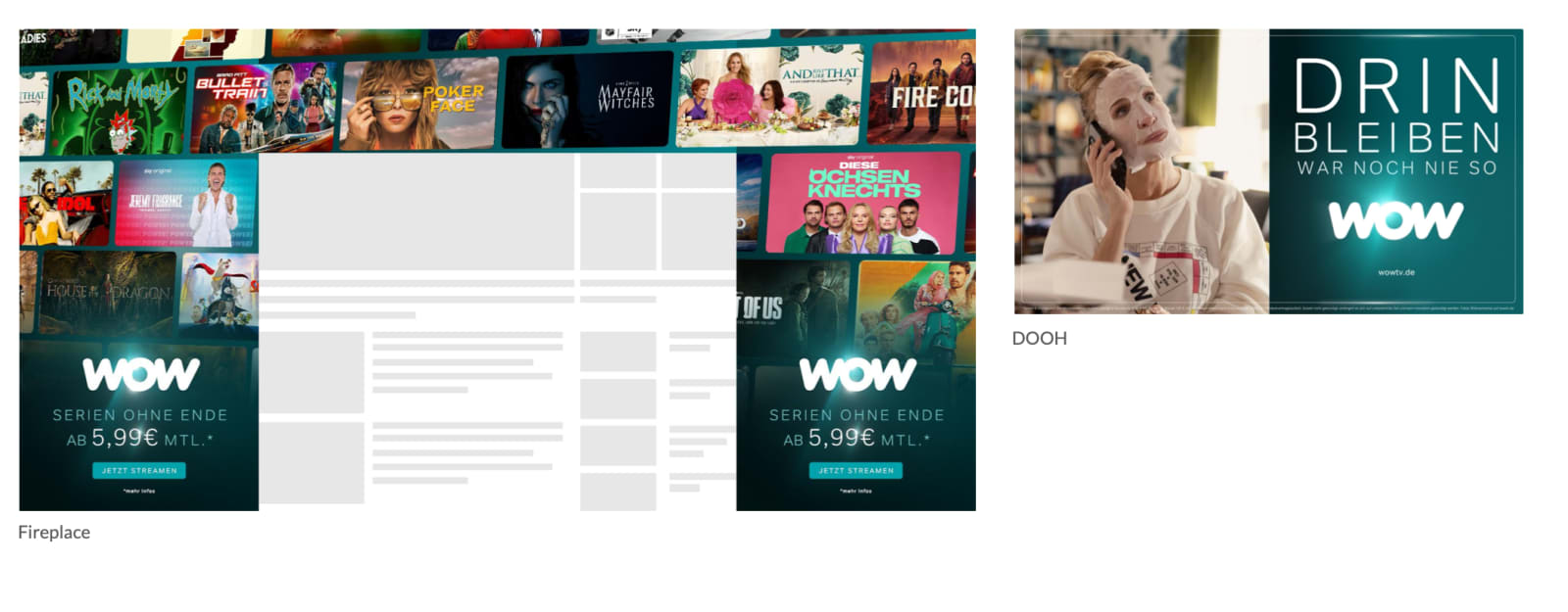 WOW TV campaign visuals