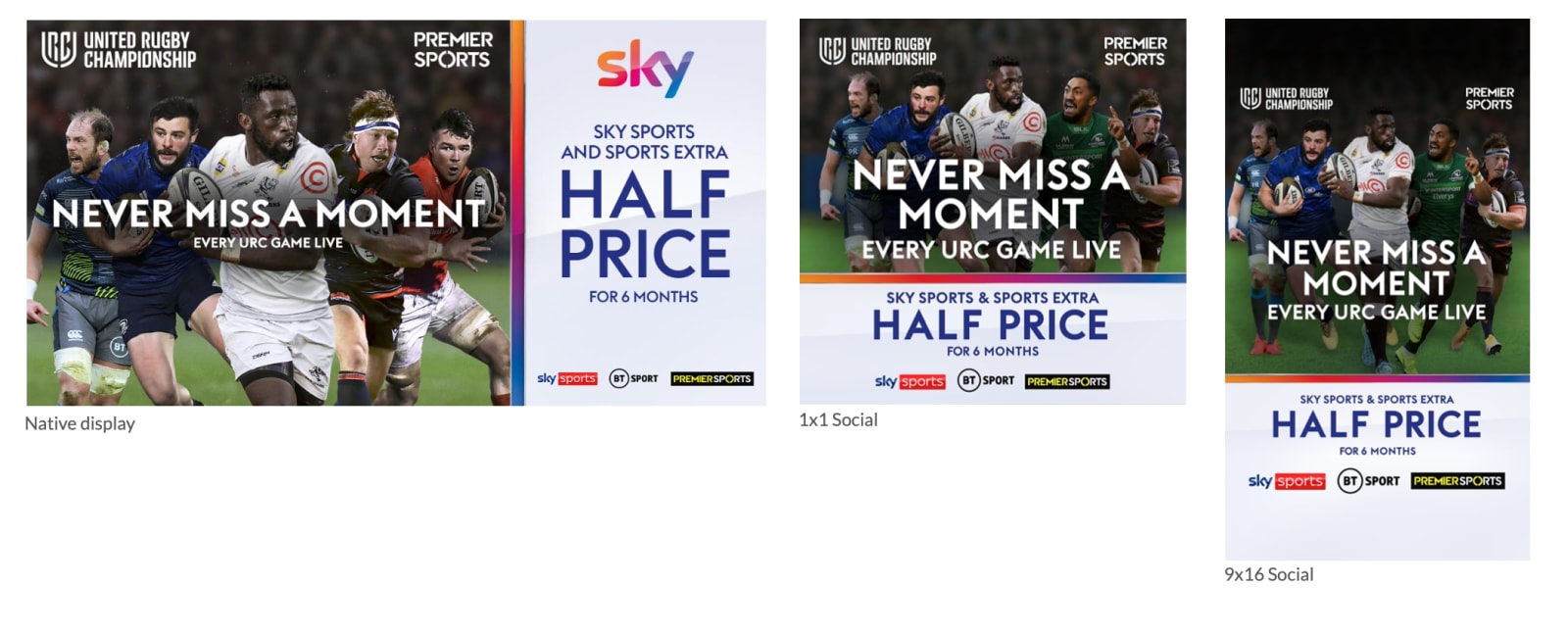 United Rugby Championship campaign visuals