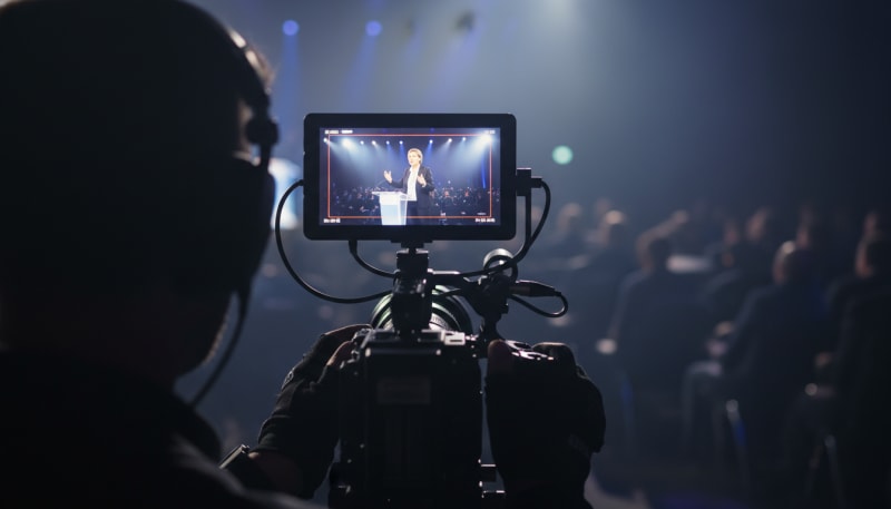 Event filming at conference