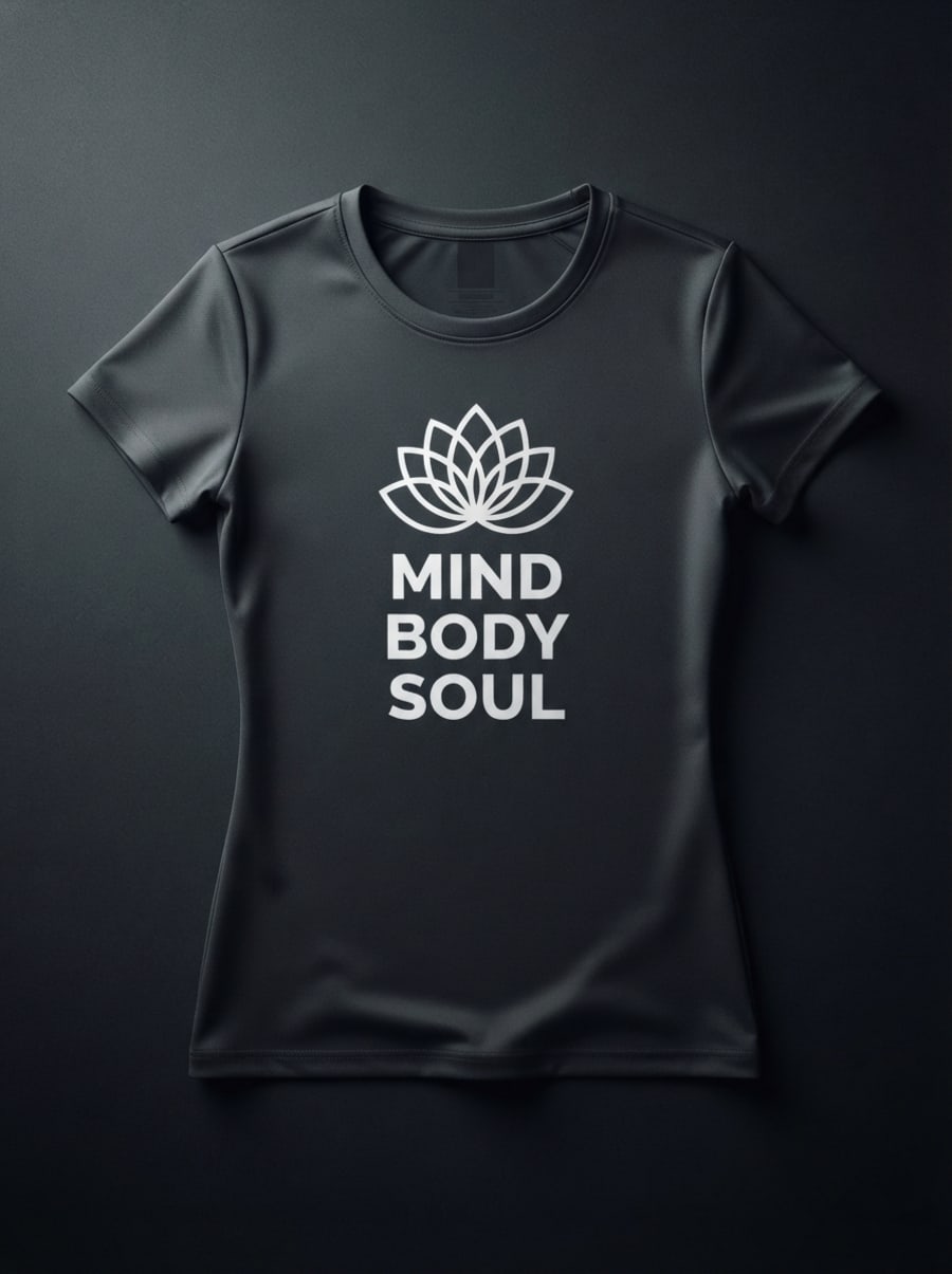 MIND BODY SOUL TEE DARK