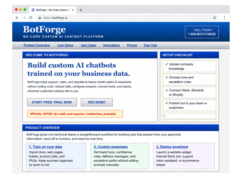 Before — your existing website