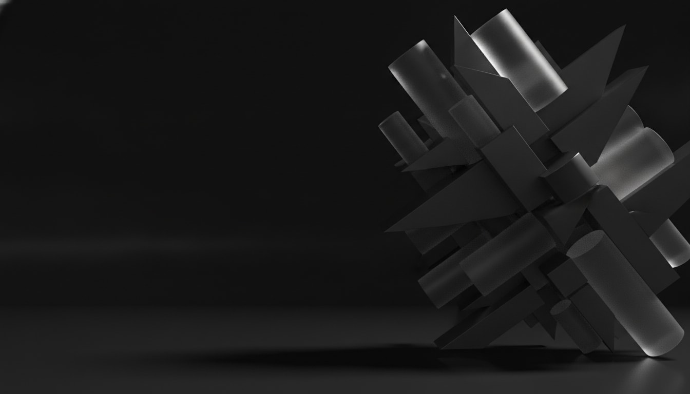Abstract dark geometric forms