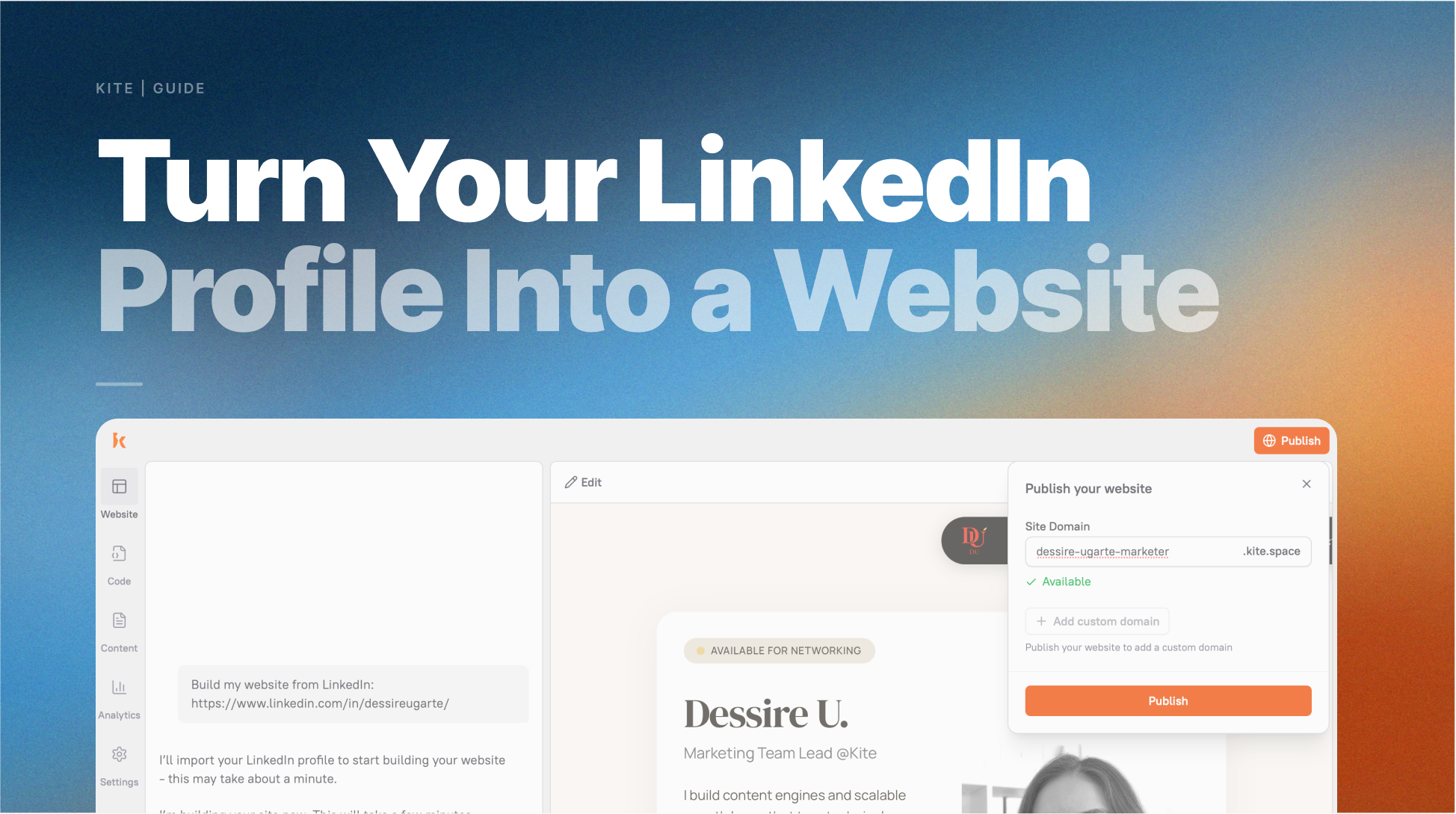 How to Turn Your LinkedIn Profile Into a Freelance Website in 5 Minutes