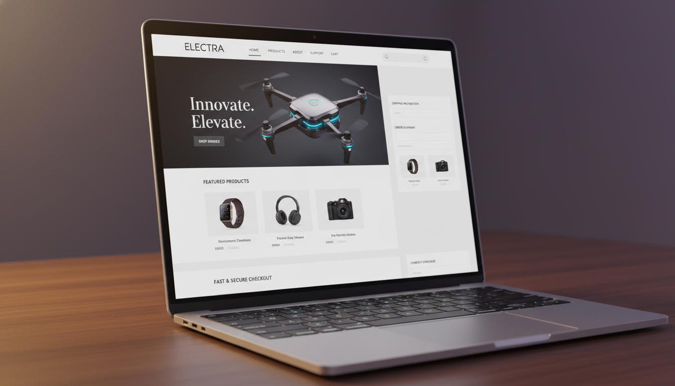 Electra Website Redesign Mockup
