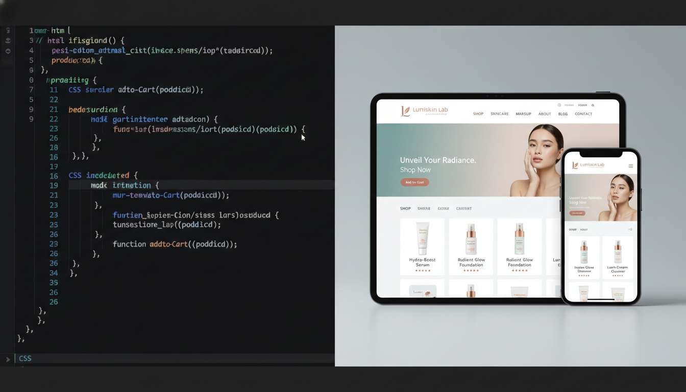 Lumiskin Lab Website Mockup