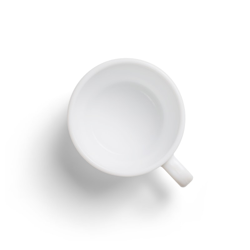 Flat white espresso in ceramic cup