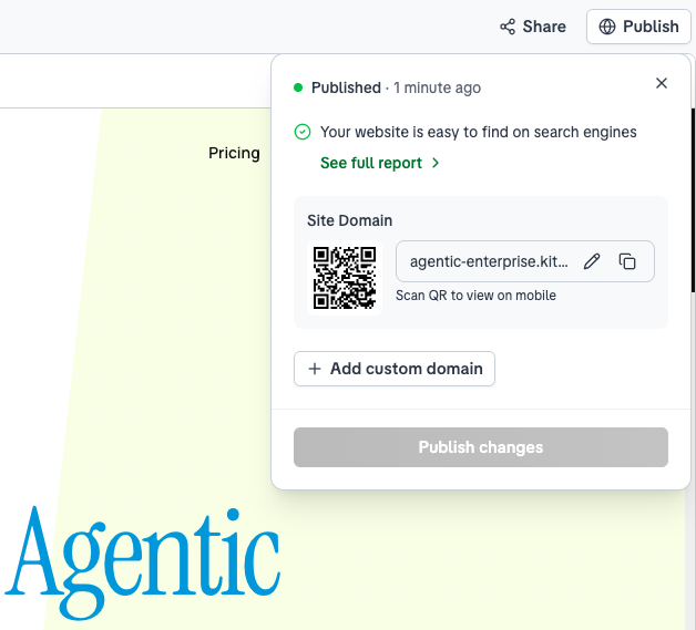 Step 3 publishing flow preview