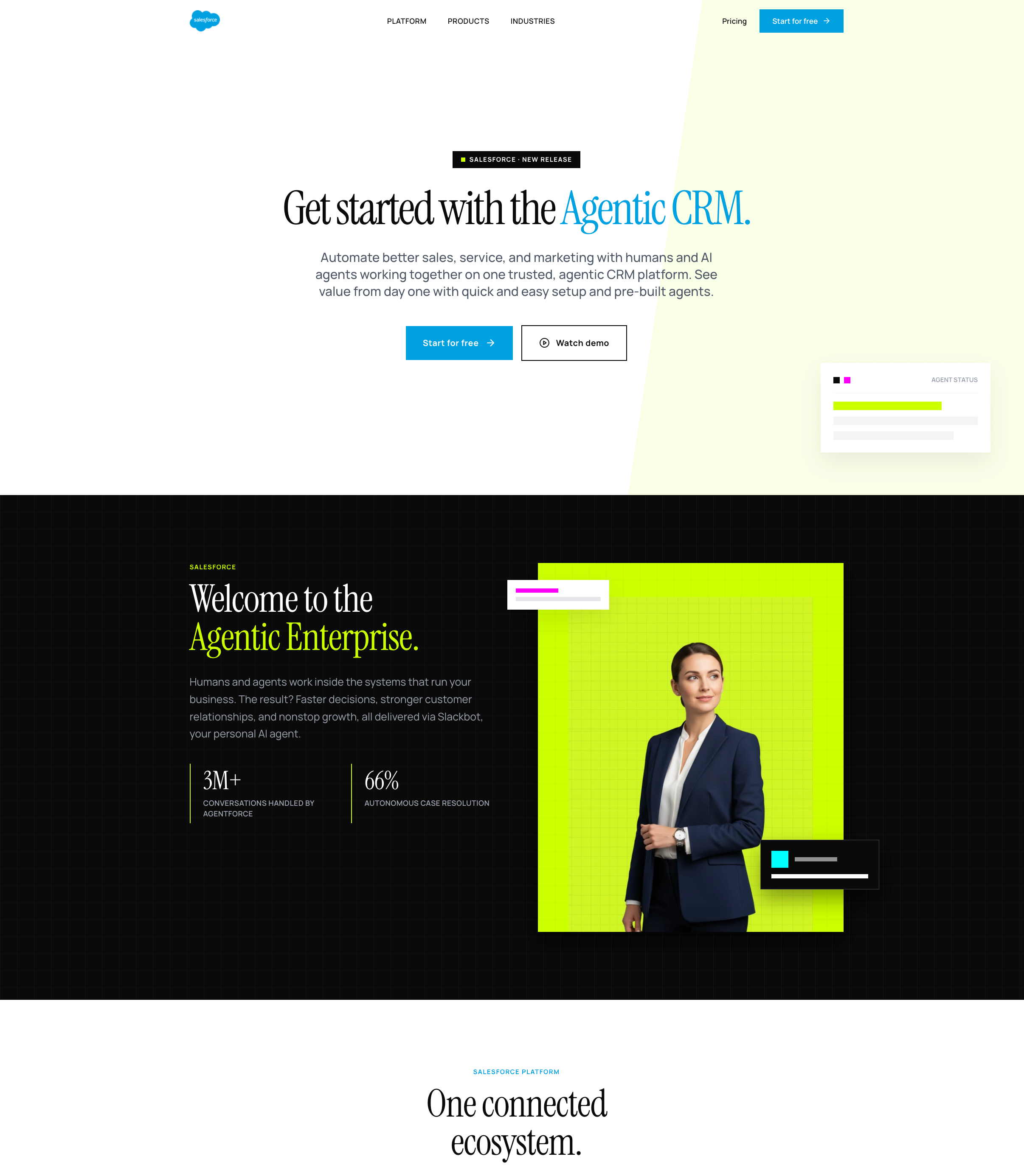 Salesforce website redesign by Kite