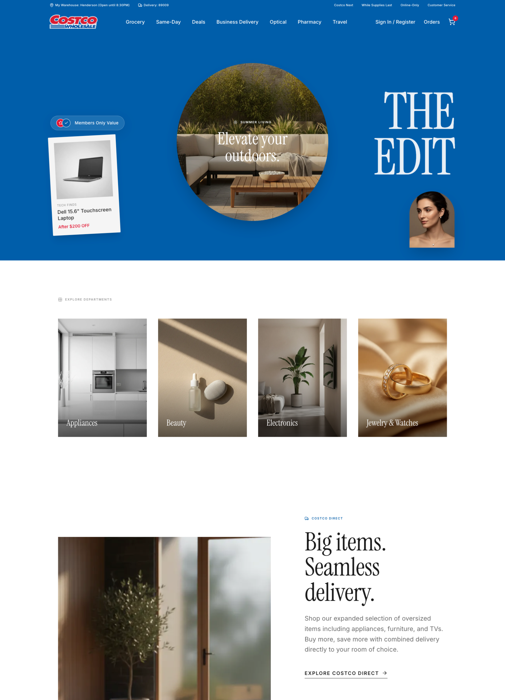 Costco website redesign by Kite