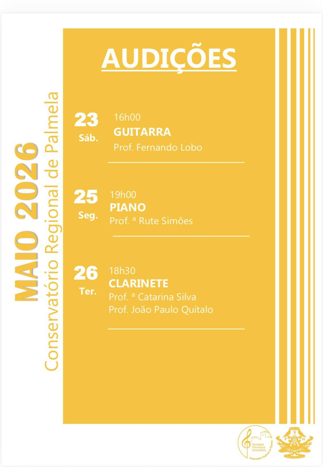 Audições do Mês de Maio — Conservatório Regional de Palmela