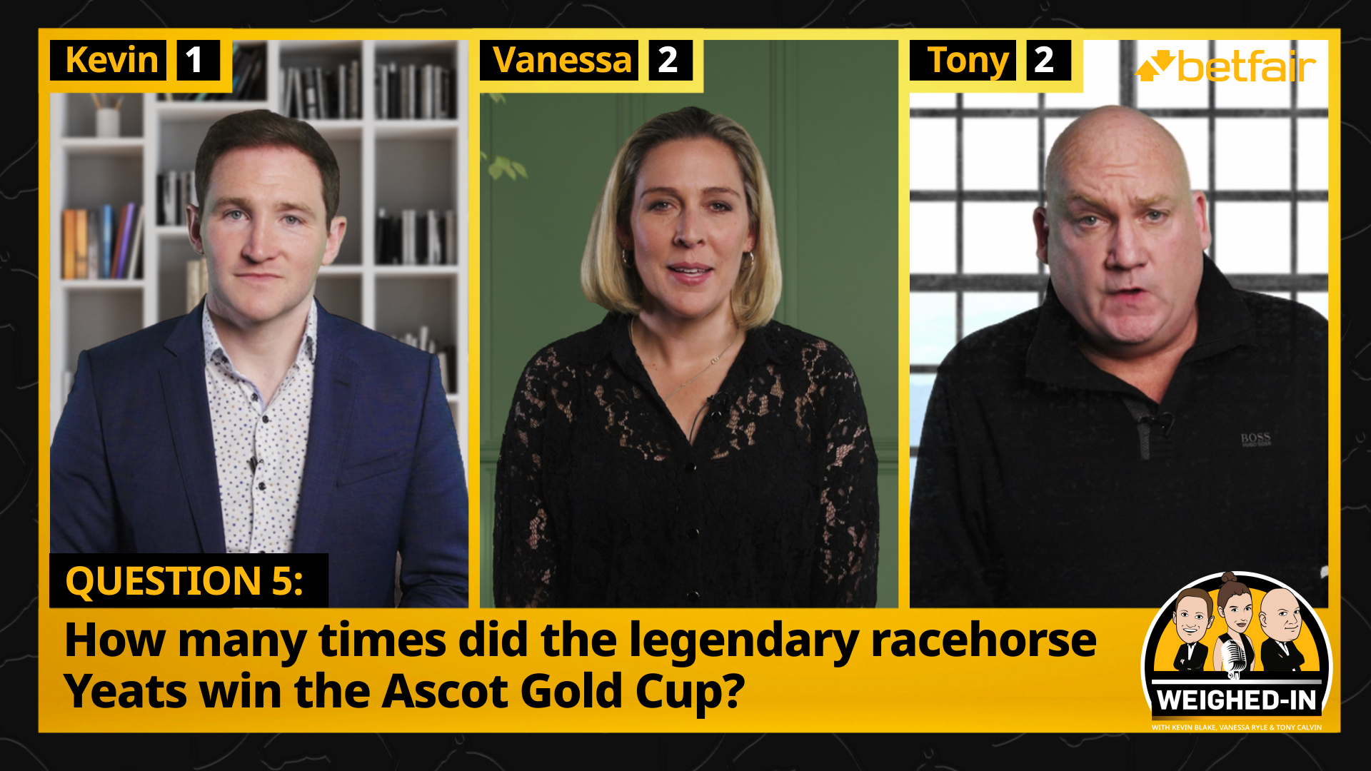 Betfair Weighed-In quiz show format
