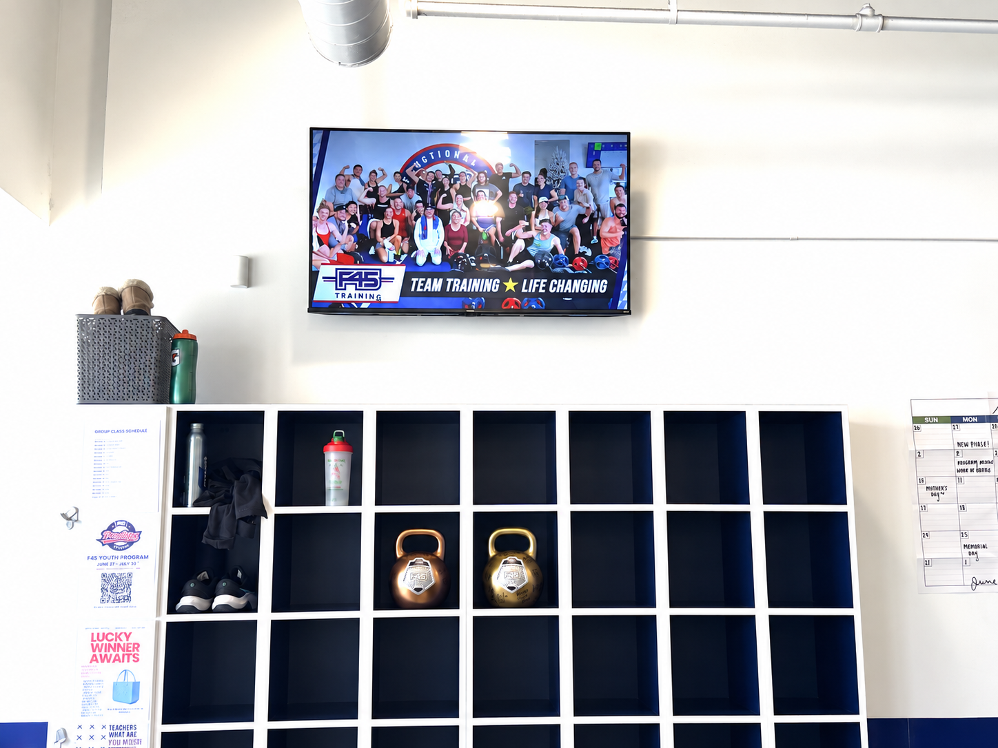 DDM screen inside F45 Training Naperville