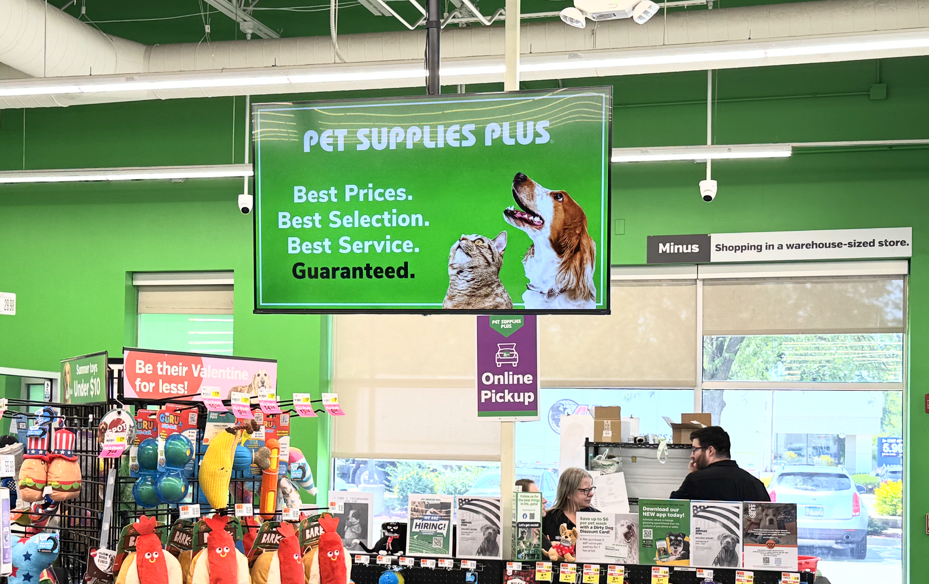 Installed DDM advertising screen at Pet Supplies Plus North Aurora
